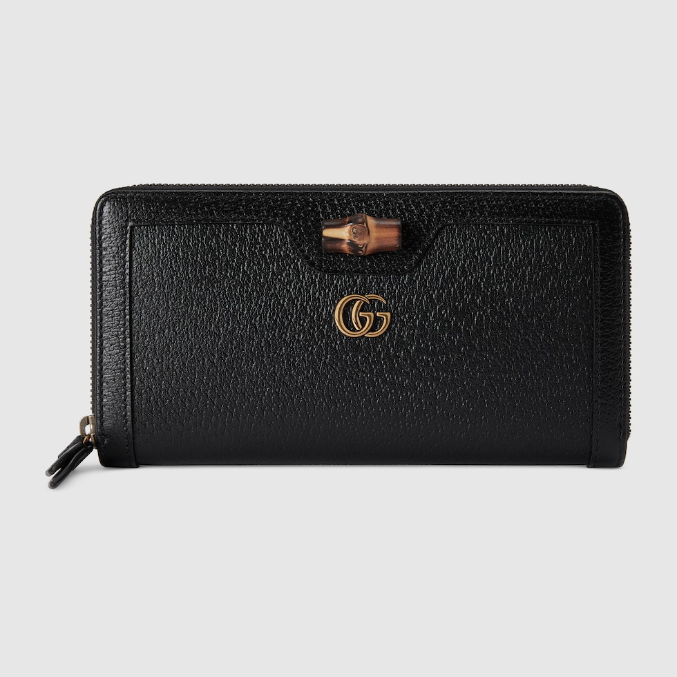 Gucci Diana continental wallet in black leather | GUCCI® US