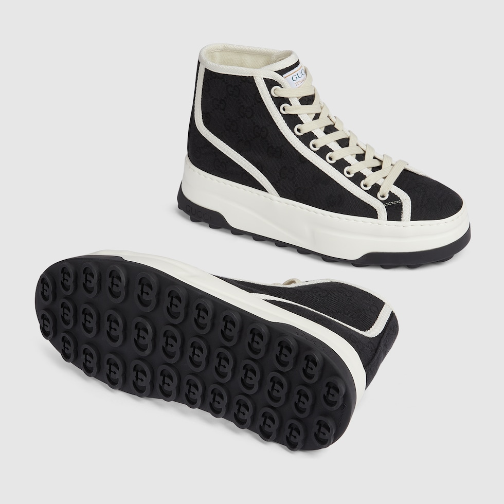 Gucci high 2024 top black sneakers