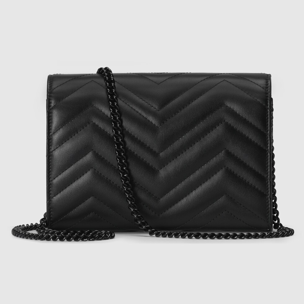 GG Marmont matelassé mini bag in black leather GUCCI® US