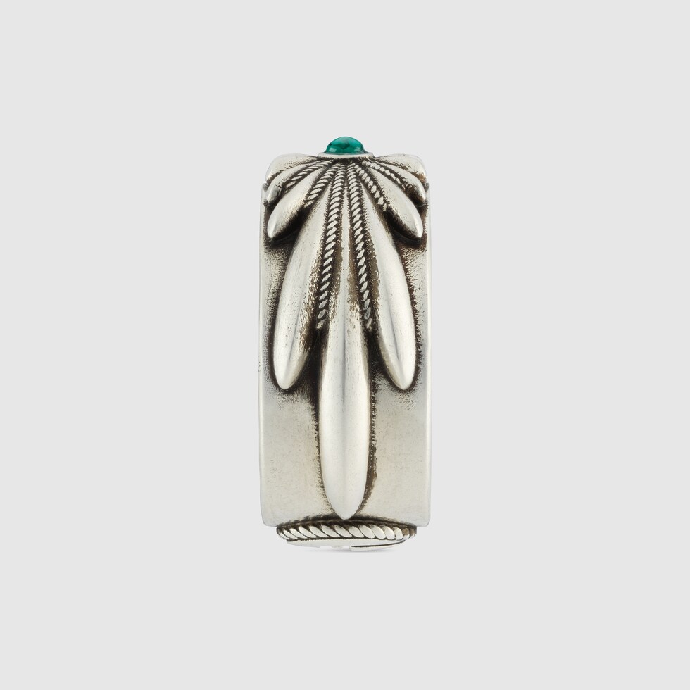 【GUCCI】GG Interlocking Flower Silver Ring GUCCI Sterling Silver Interlocking G Flower Ring 1682063