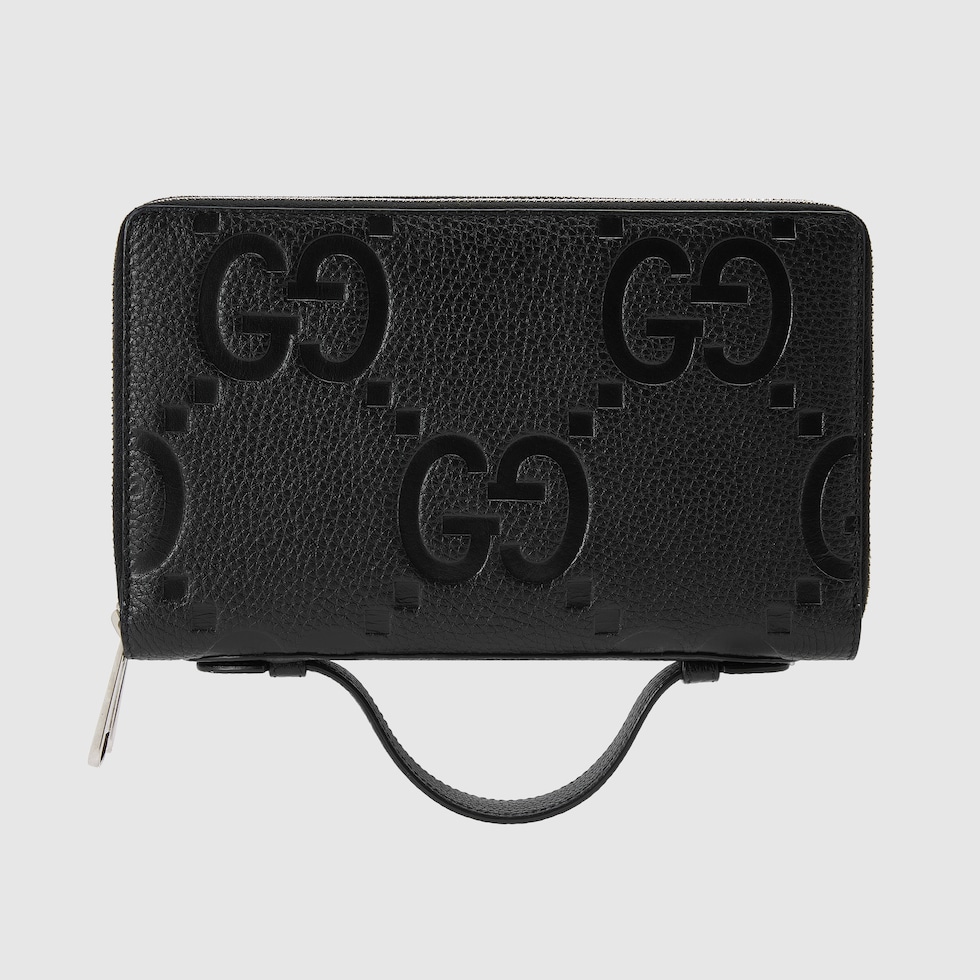 ジャンボ GG トラベルドキュメントケースブラック レザー | GUCCI