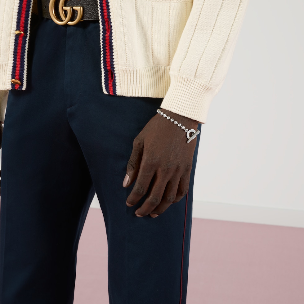 東京 GUCCI ボールチェーン ブレスレット シルバー - アクセサリー