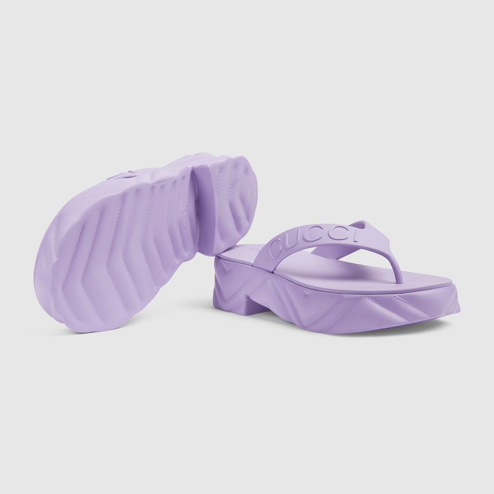 Purple gucci top slides