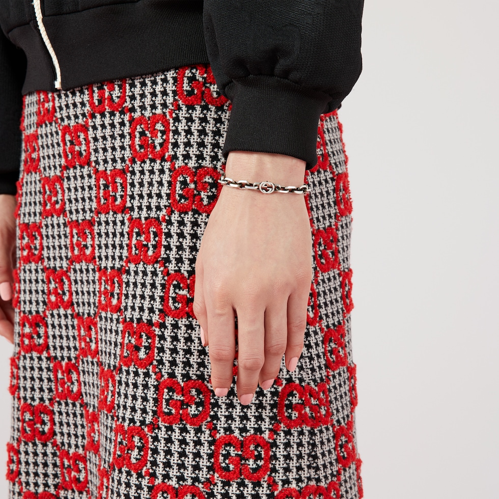 925 Sterling Silver Interlocking G Chain Bracelet | GUCCI® US