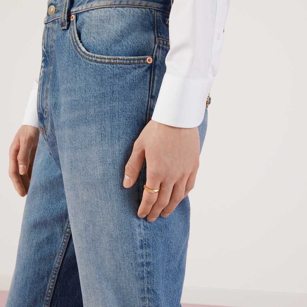 Gucci Link to Love〕スタッズリング 18k ゴールド ・18K