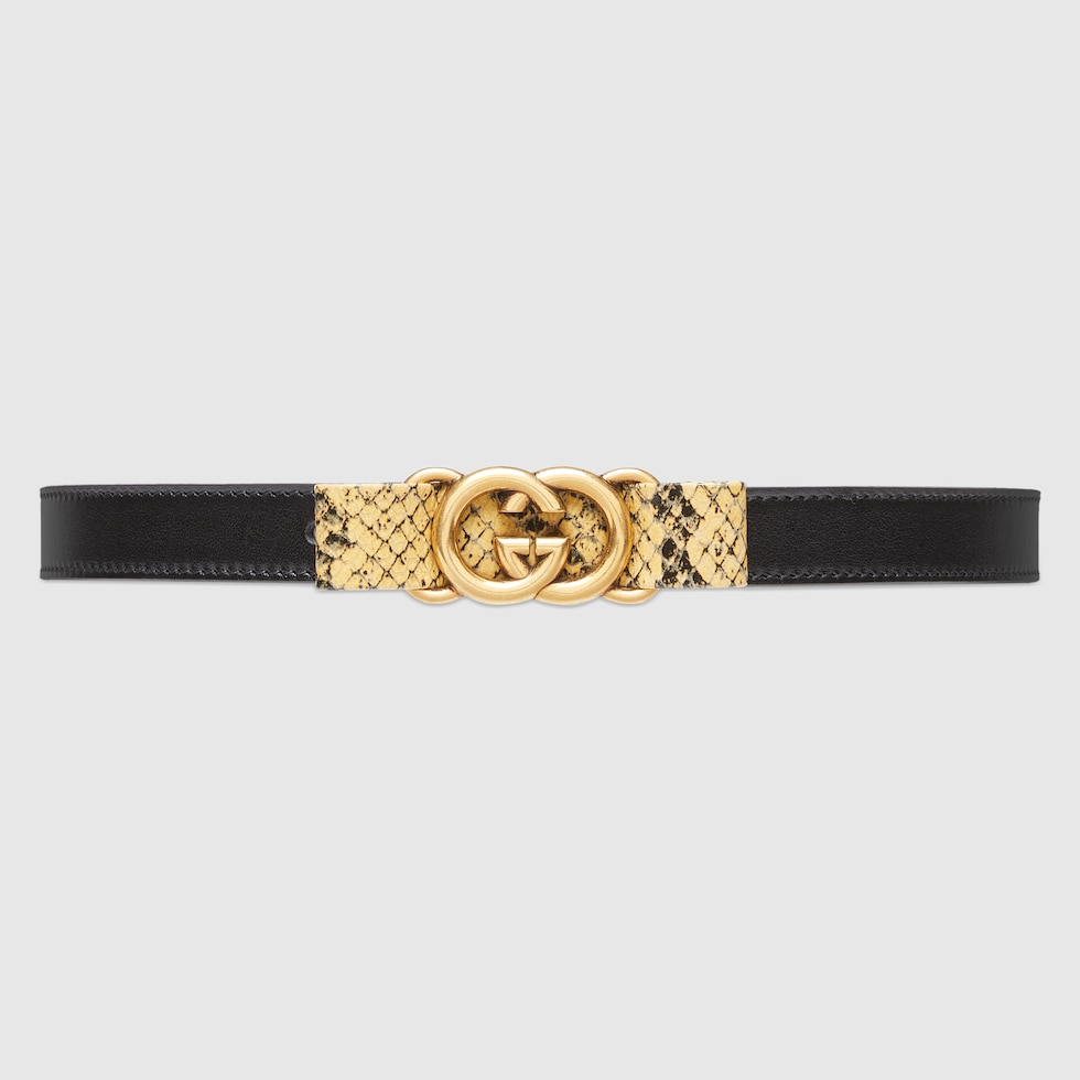 Gucci black deals thin belt