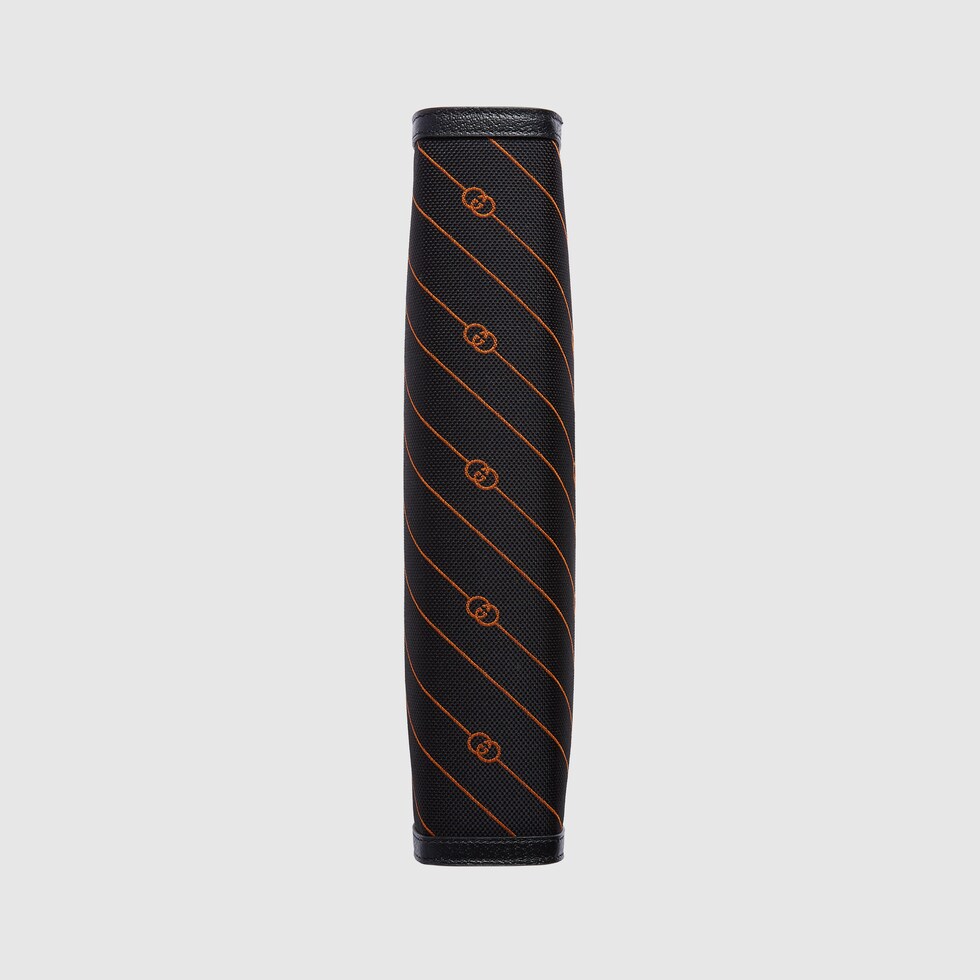 Interlocking G pouch in black and orange fabric | GUCCI® SG