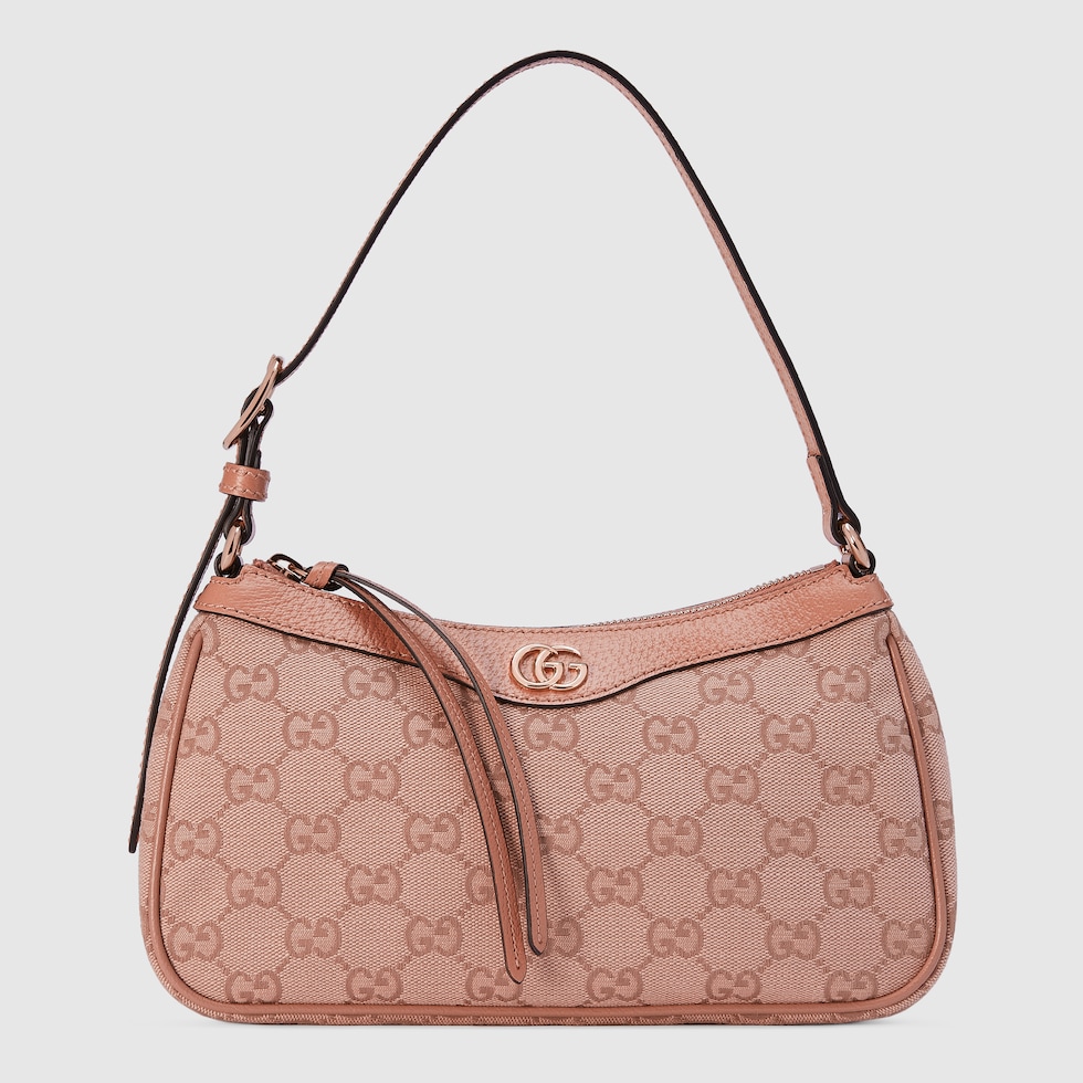 Ophidia small shoulder bag in pink canvas | GUCCI® SG
