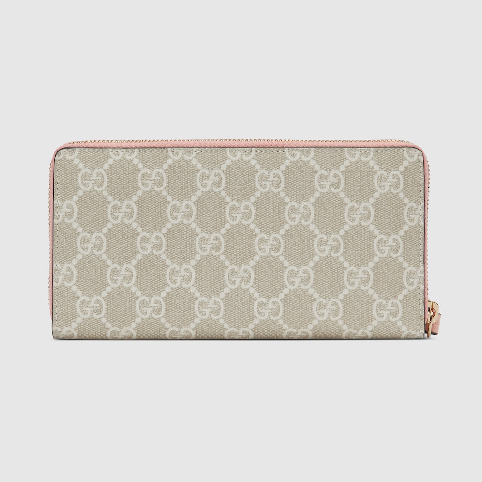 ダブルG バイカラー ジップアラウンドウォレット ・ライトピンク