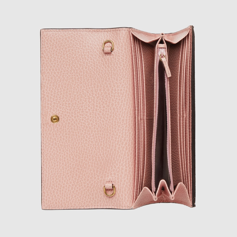 Gucci pink wallet on chain top