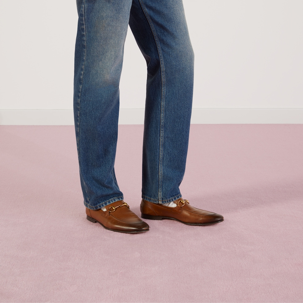 GUCCI ブラウンレザー ローファー ゴールド　27cm GUCCI ブラウンレザー ローファー ゴールド 27cm