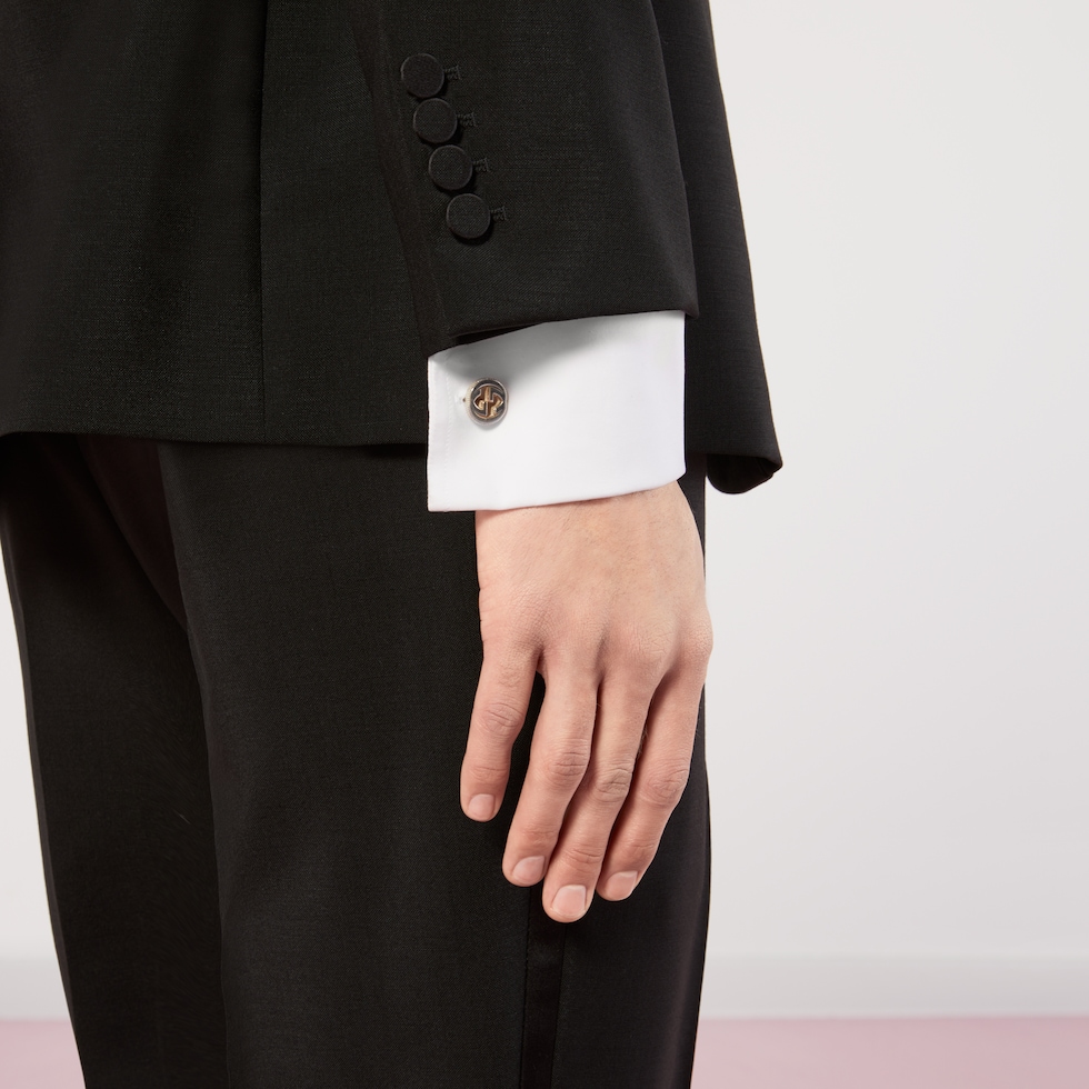 【超特価】 Interlocking Silver Sterling 925 G US GUCCI® | Cufflinks ニット帽
