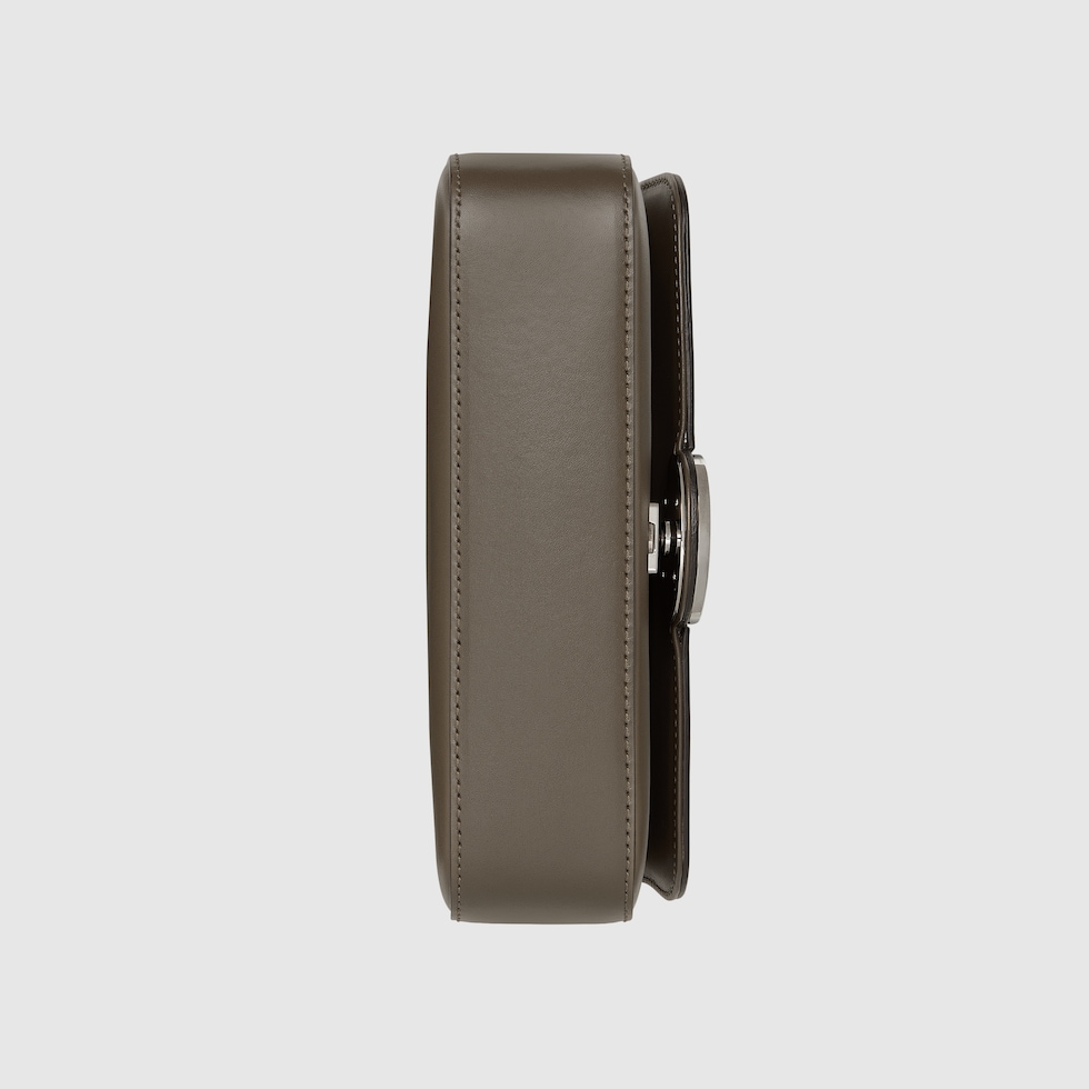 Petite GG mini shoulder bag in brown leather | GUCCI® SG
