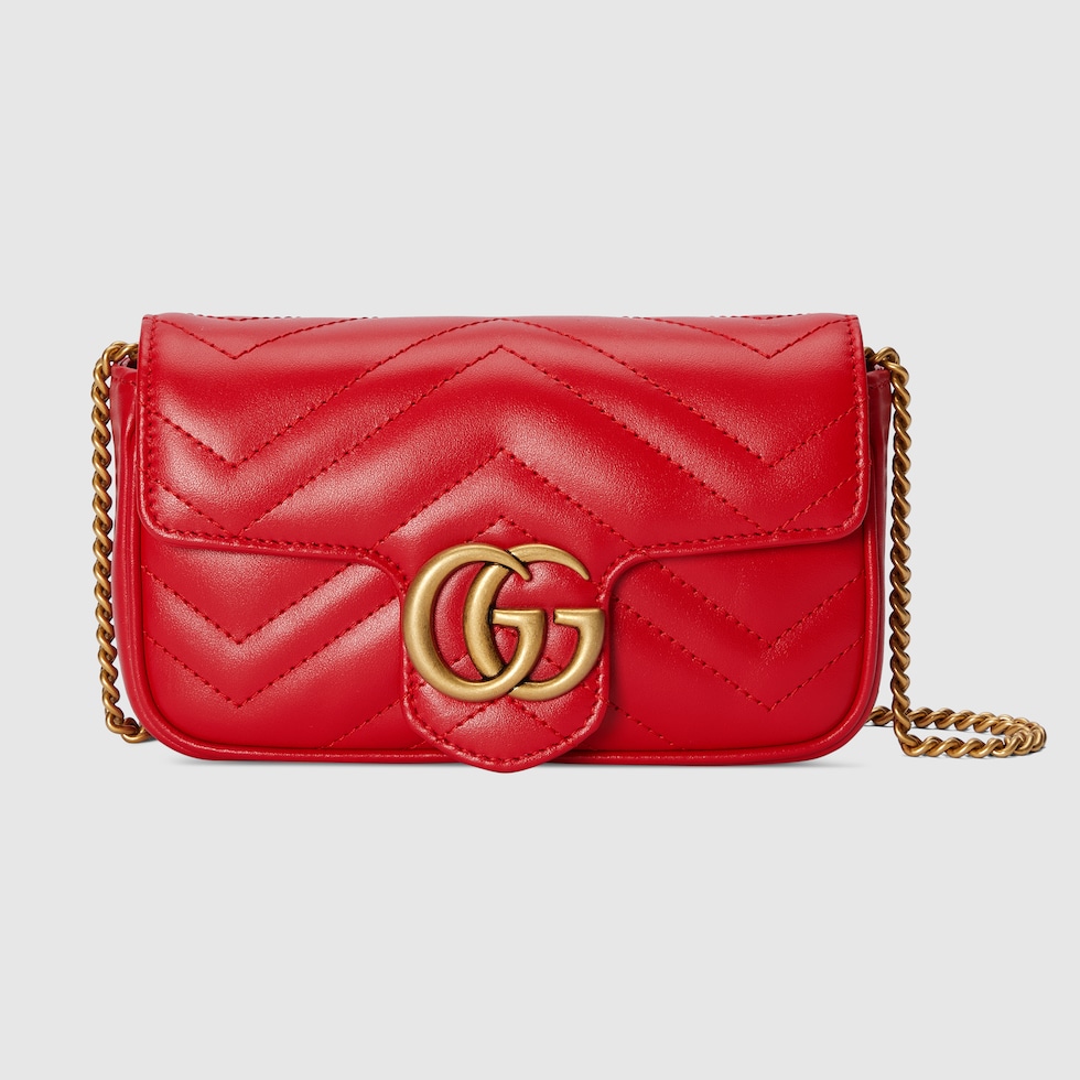 GUCCI GG Marmont super mini quilted leather shoulder bag