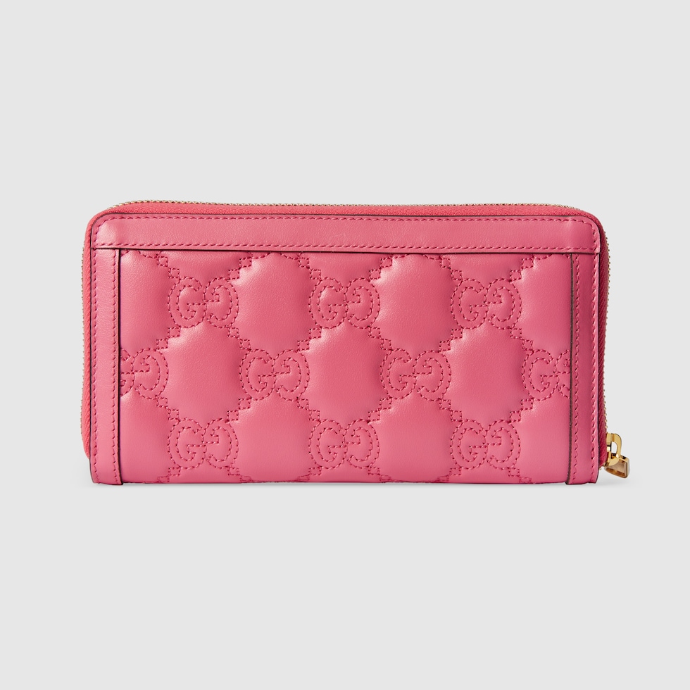 【関税送料込】 Gucci GG Wallet in Pink 財布 ピンク NEW GUCCI GG MARMONT BRIGHT PINK MATELASSE LEATHER FOLDED