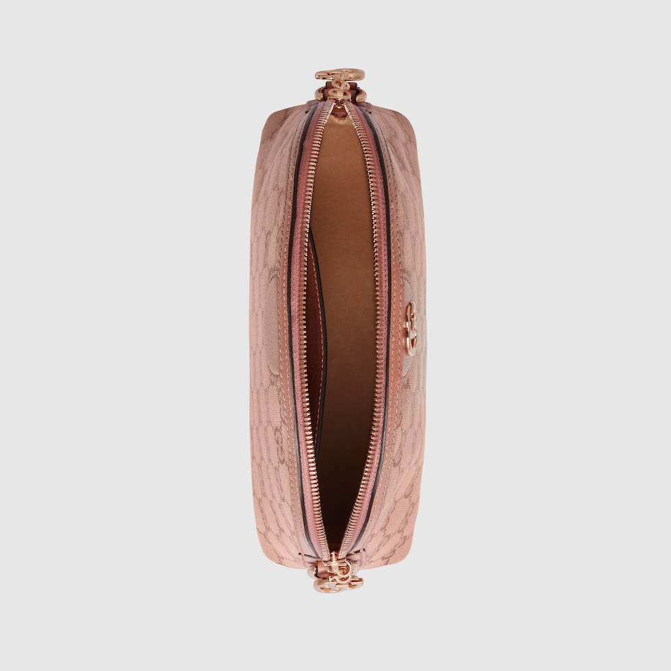 Ophidia small shoulder bag in pink canvas | GUCCI® SG Ophidia small shoulder bag in pink canvas | GUCCI® SG