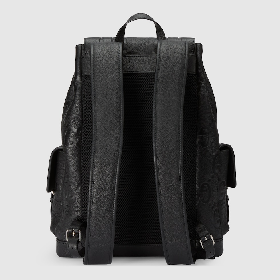 Medium backpack in black leather GUCCI US