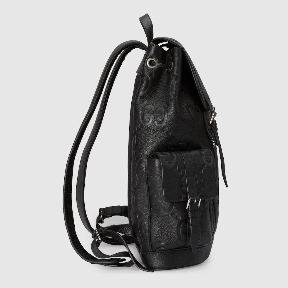 Gucci: Black Jumbo GG Backpack