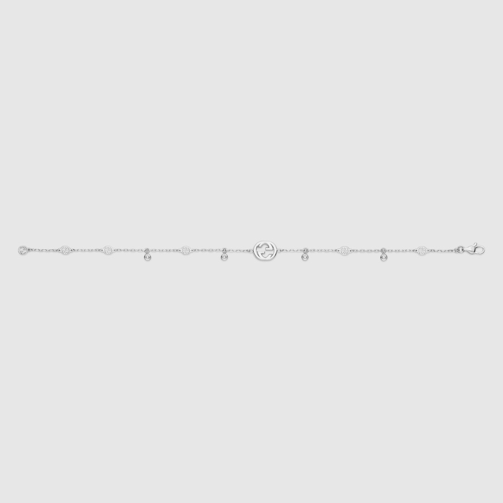 Gucci Interlocking diamond bracelet in 18k white gold