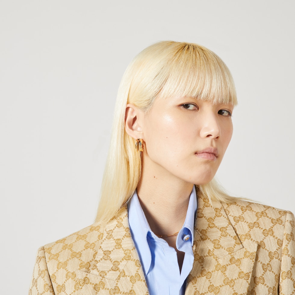 Gucci Link to Love double earrings in 18k yellow gold