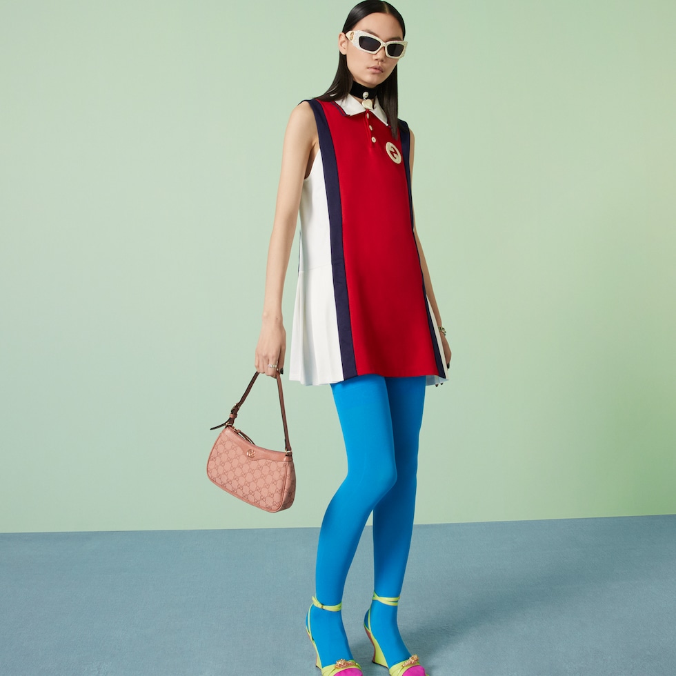Ophidia GG small handbag in pink canvas | GUCCI® SG