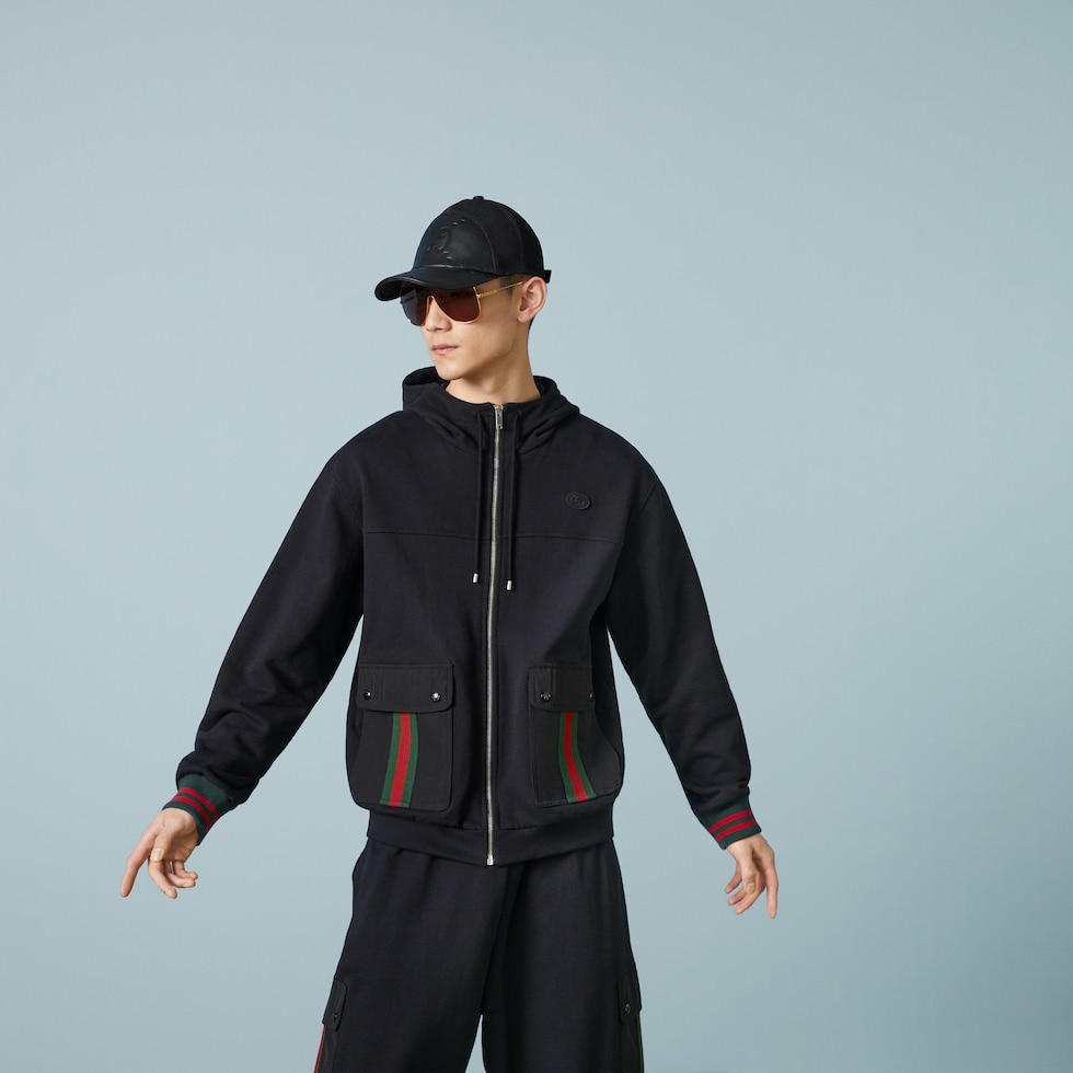 大人カジュアル◇COTTON JERSEY ジャケット◇GUCCI Gucci GG ジャケット（GG jersey cotton jacket）