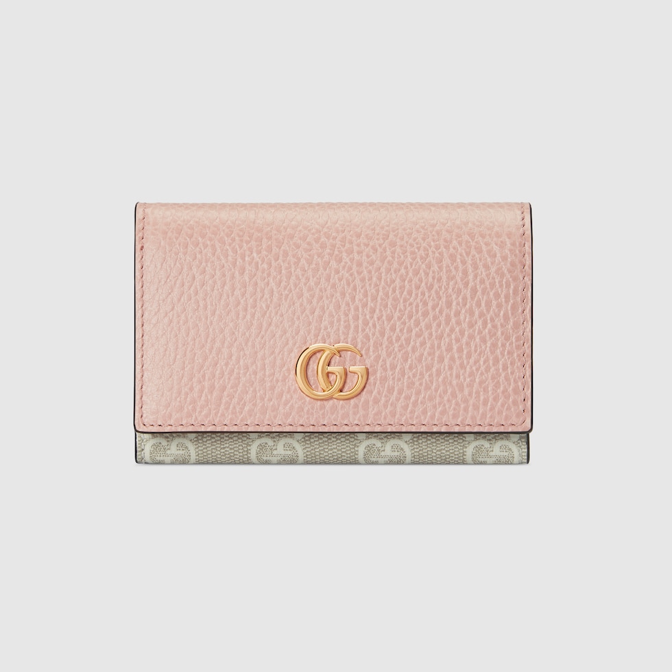 GUCCI カードケース ケース カレイドスコープ ダブルG バイカラー カードケース（名刺入れ） ・ライトピンク レザー