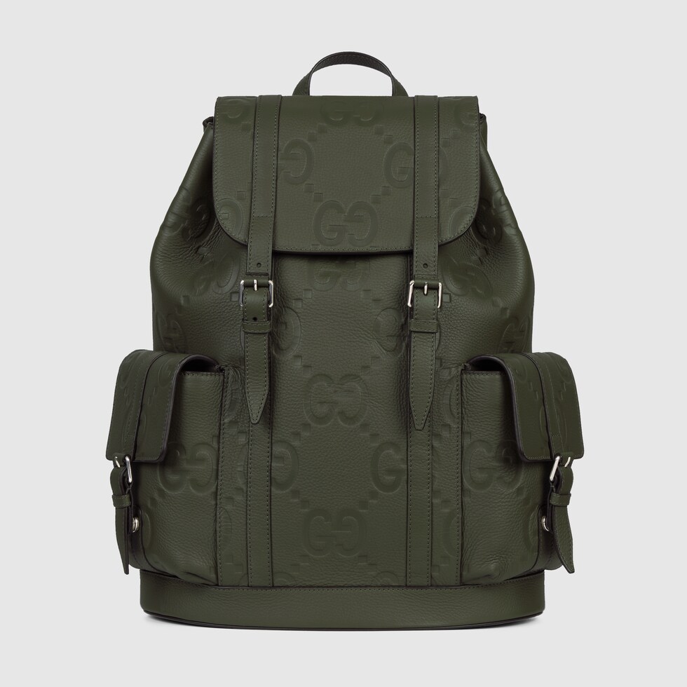 Gucci backpack green outlet and red stripes