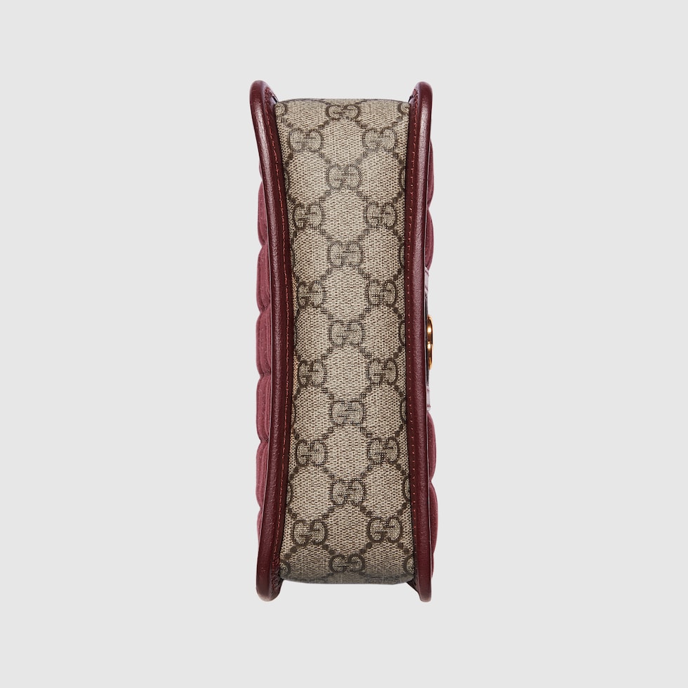 Mini GG canvas mini shoulder bag in burgundy GG canvas