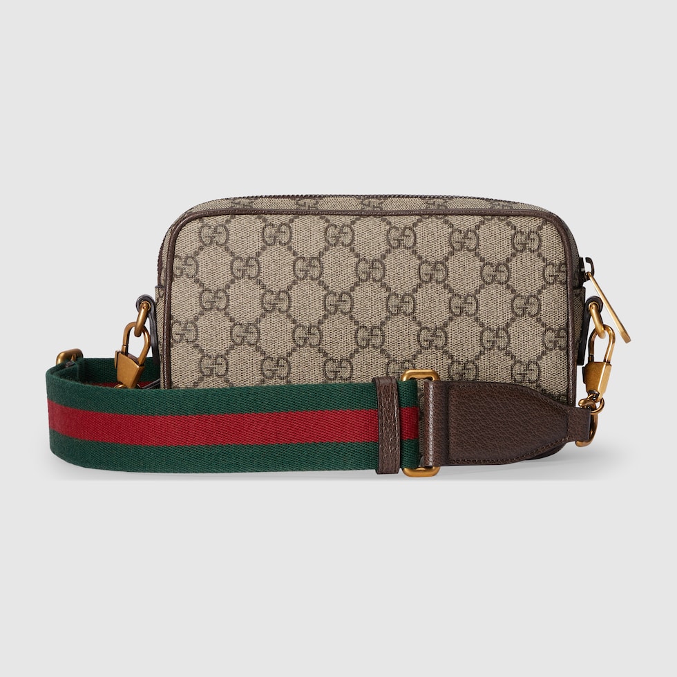 Gucci Ophidia Mini Bag Beige/Ebony in Canvas with Gold-tone - US