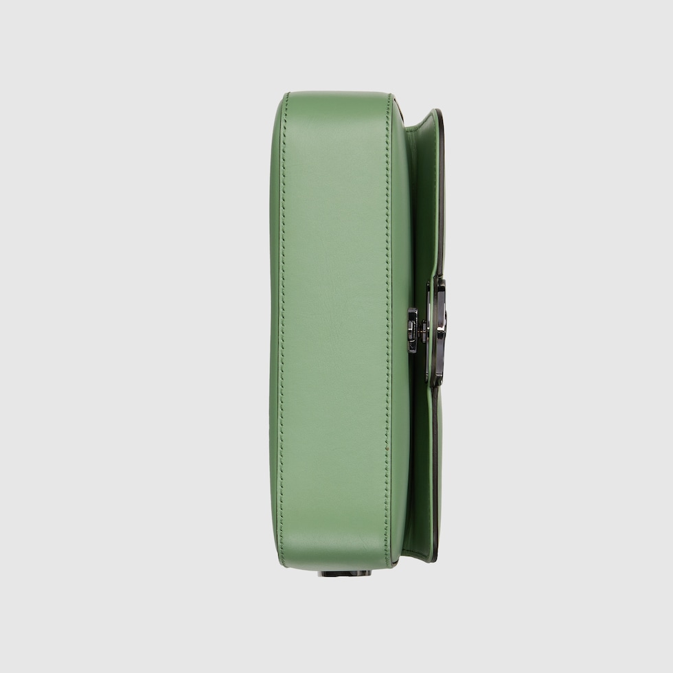 【関税&送料込】Gucci Sage Green Leather Small Petite Gg Han Petite GG mini shoulder bag in light green leather | GUCCI® SG