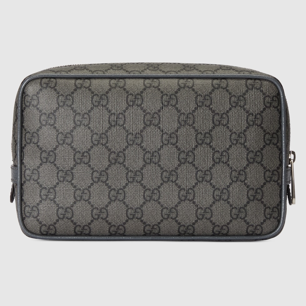 กระเป๋า Ophidia GG toiletry case inSupreme สีเทาและสีดำ GUCCI® TH
