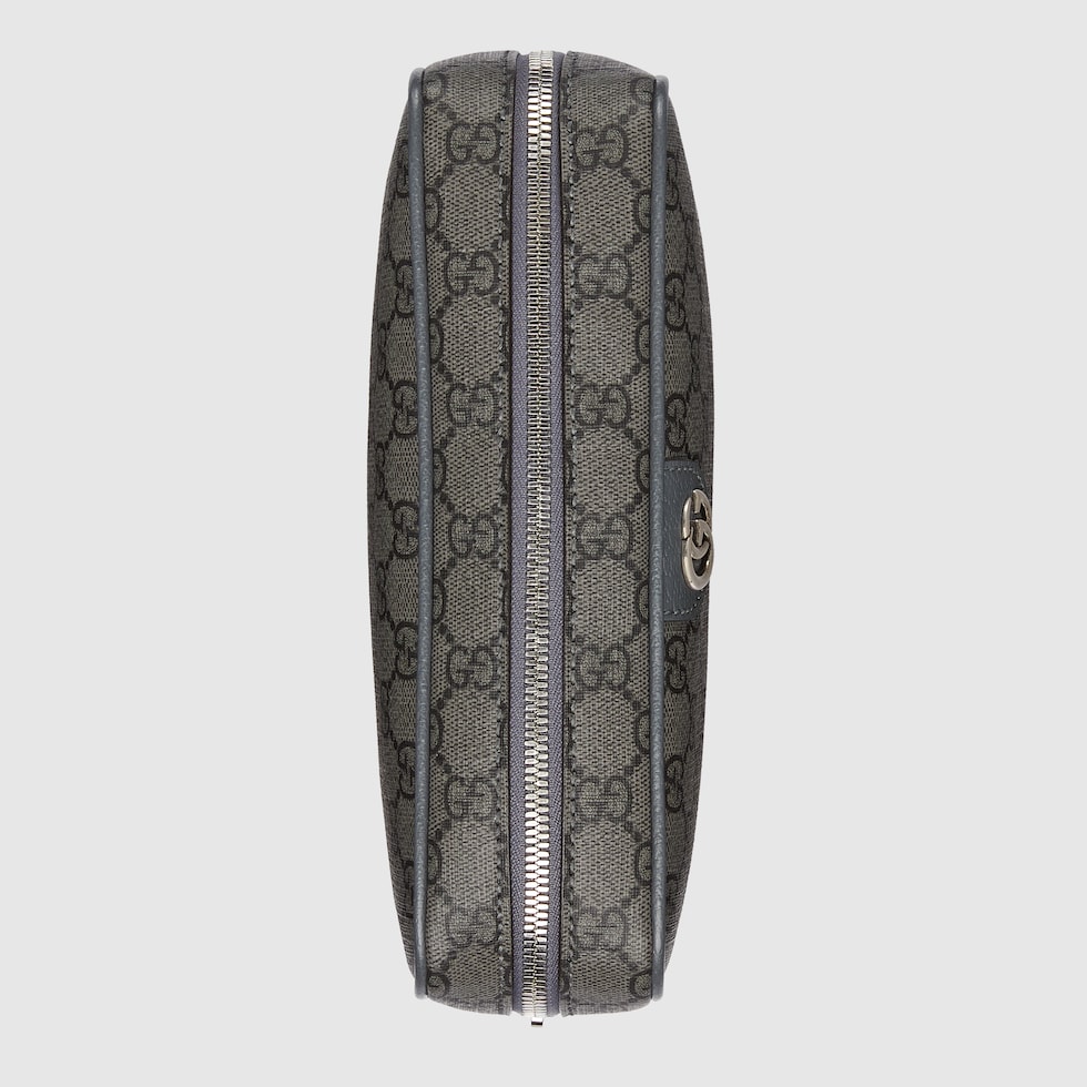 กระเป๋า Ophidia GG toiletry case inSupreme สีเทาและสีดำ GUCCI® TH