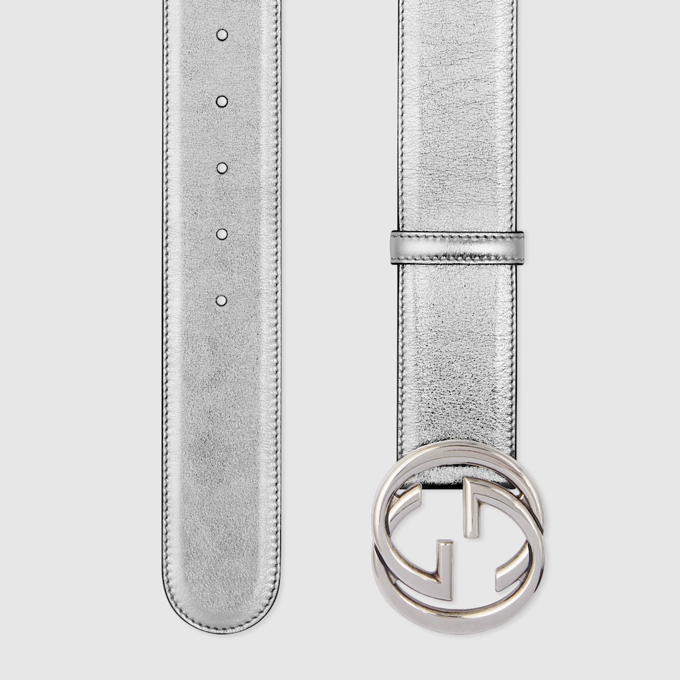 Gucci belt black hot sale with silver buckle