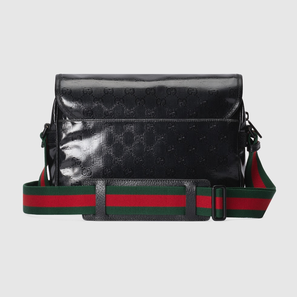 กระเป๋า GG Crystal messenger bag inผ้า GG Crystal สีดำ GUCCI® TH