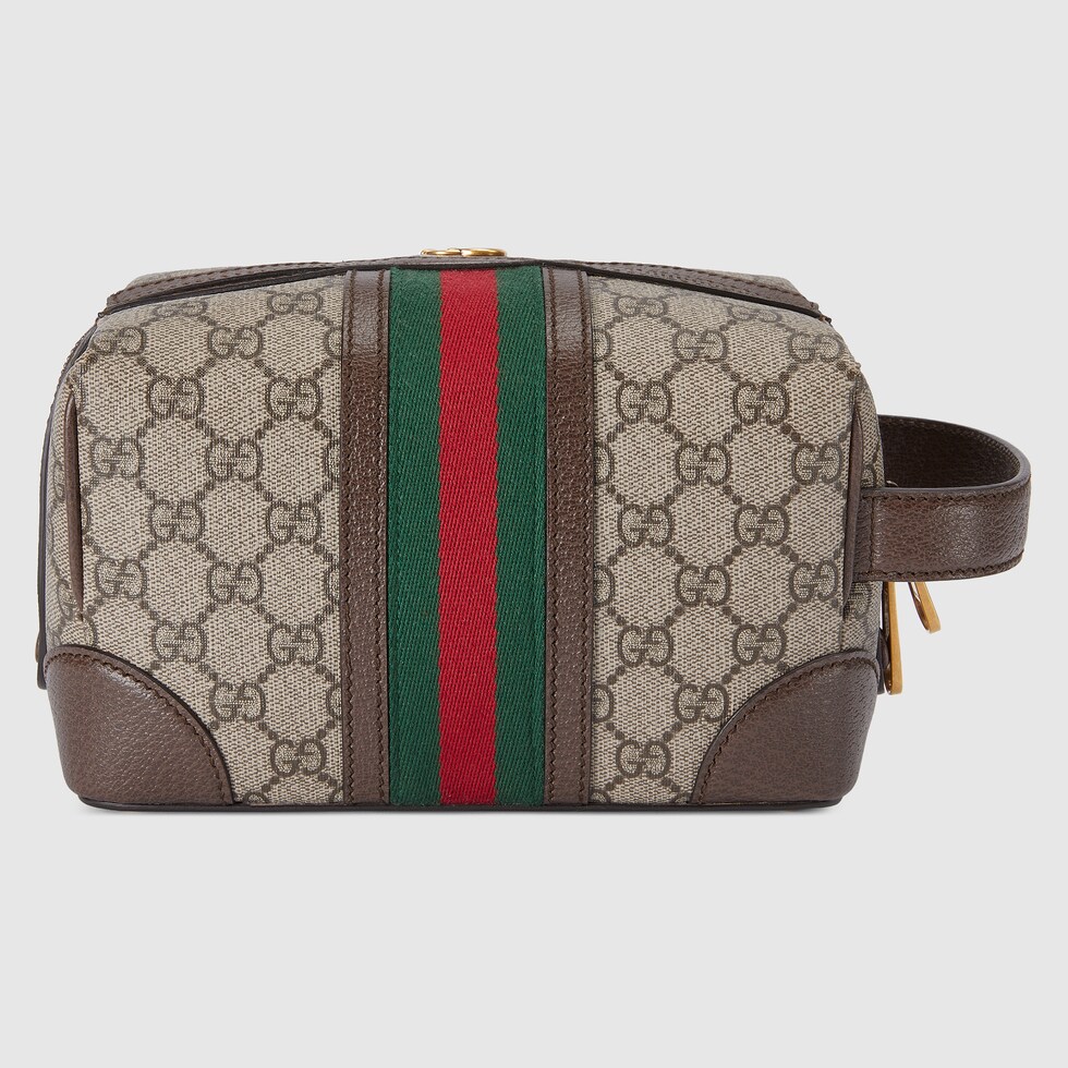 Gucci Savoy toiletry case with  in beige and ebony Supreme GUCCI® TR