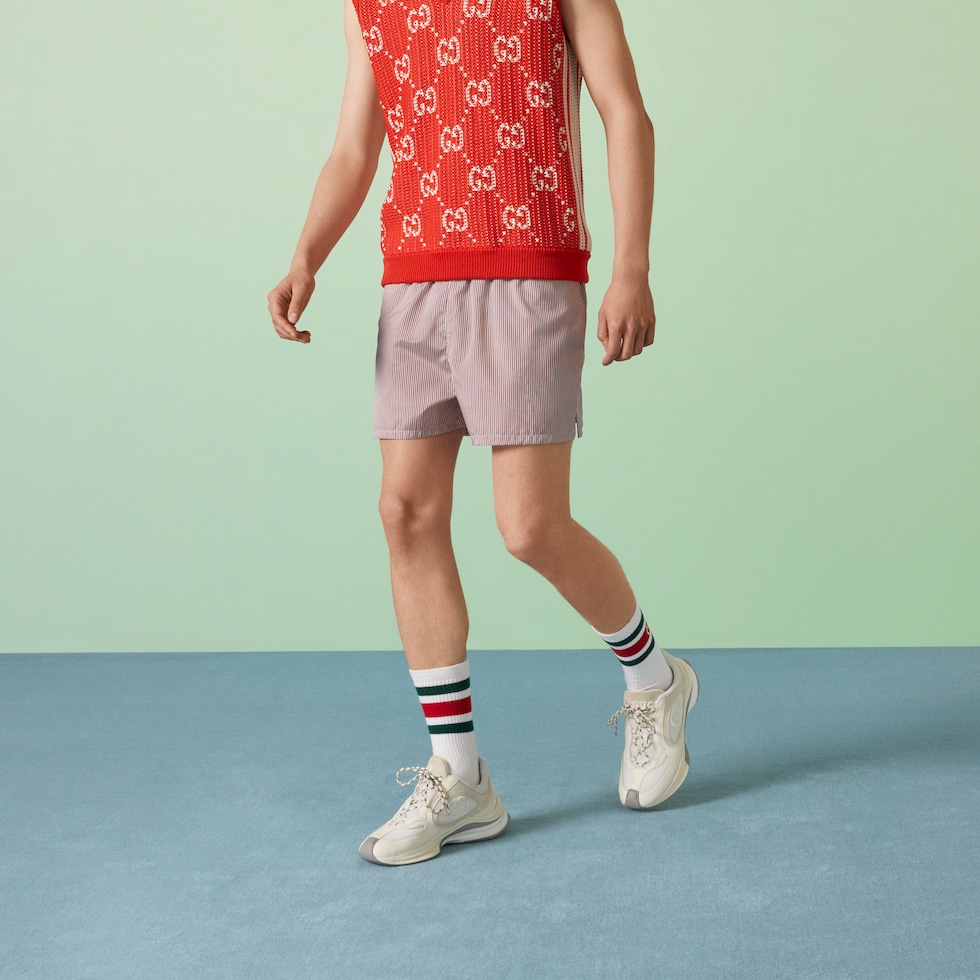 Red gucci clearance swim shorts