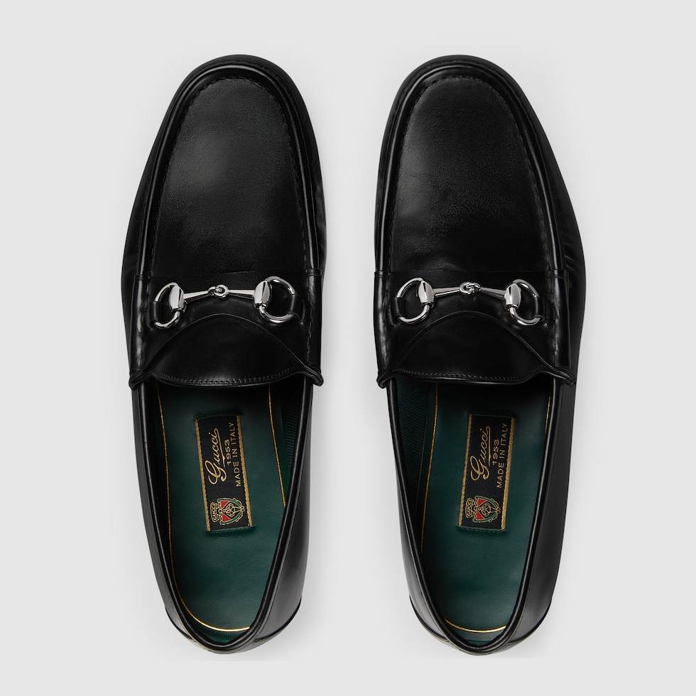 Horsebit 1953 Herrenloafer in schwarzes Leder GUCCI DE