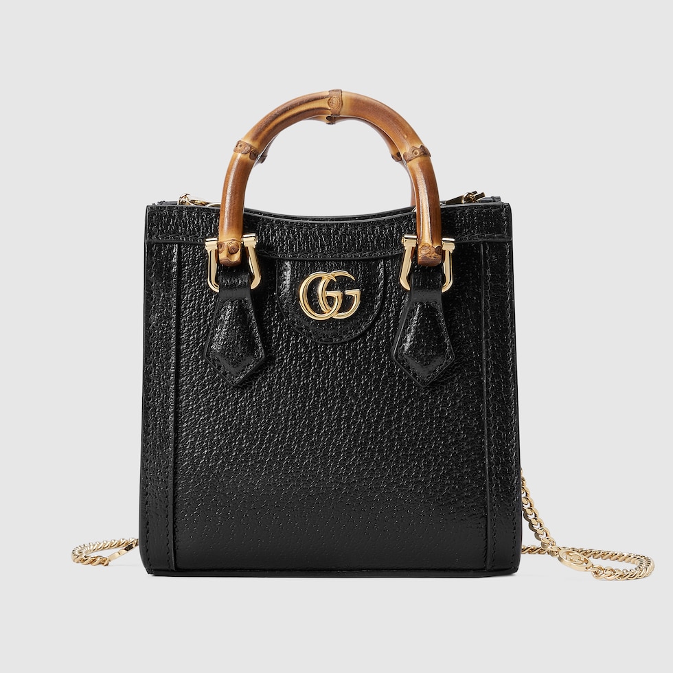 グッチ ダイアナ〕スーパーミニ バッグブラック レザー | GUCCI® JP