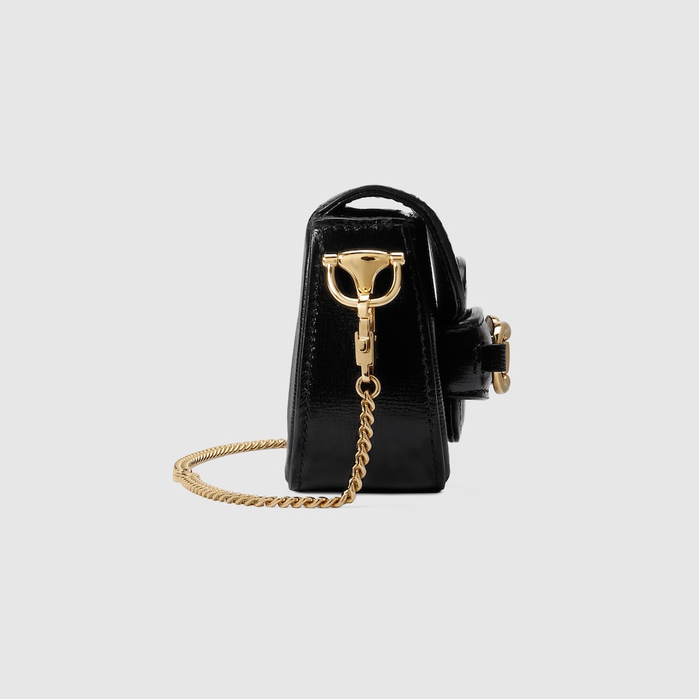 Gucci Horsebit 1955 nano bag in black leather | GUCCI® US
