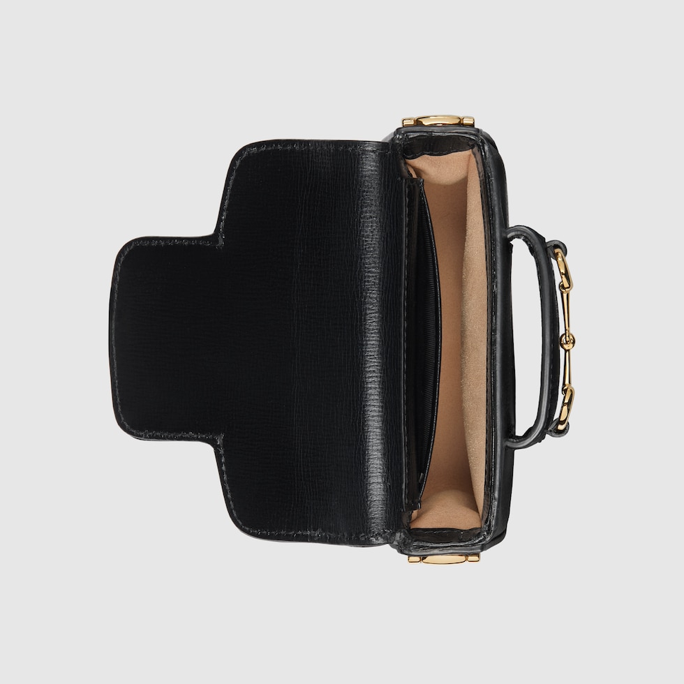 グッチ ホースビット 1955〕ナノバッグ ・ブラック レザー