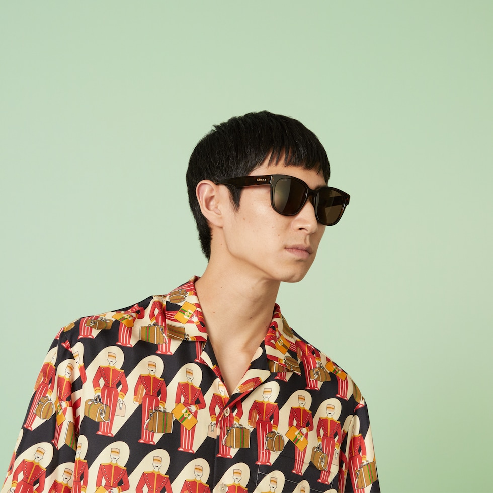 グッチ GUCCI サングラス メガネ フレーム 伊達メガネ 黒 サイド