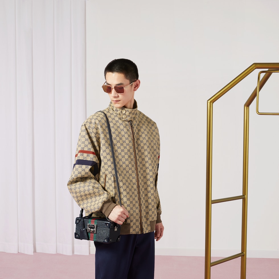 Gucci Savoy〕ジュエリーケースダークブルー レザー | GUCCI公式 Gucci Savoy〕ジュエリーケースダークブルー レザー | GUCCI公式