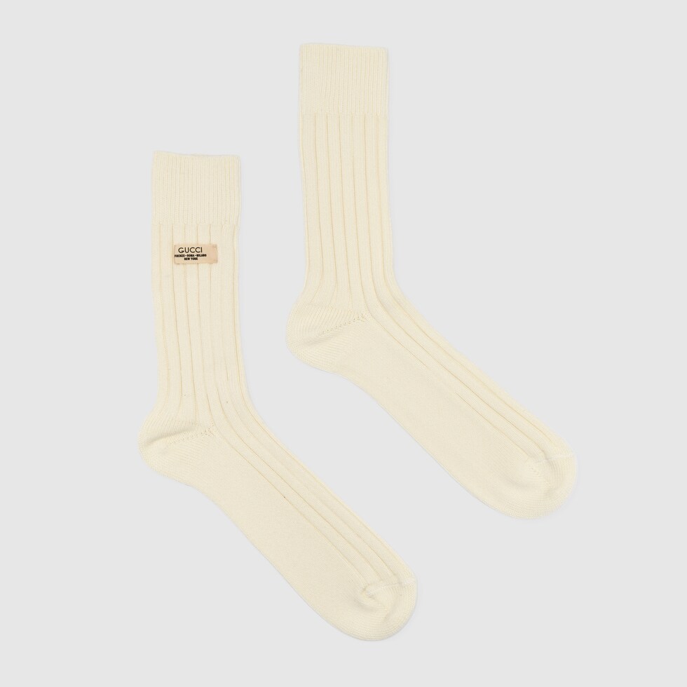 Chaussettes en maille de coton avec tiquette