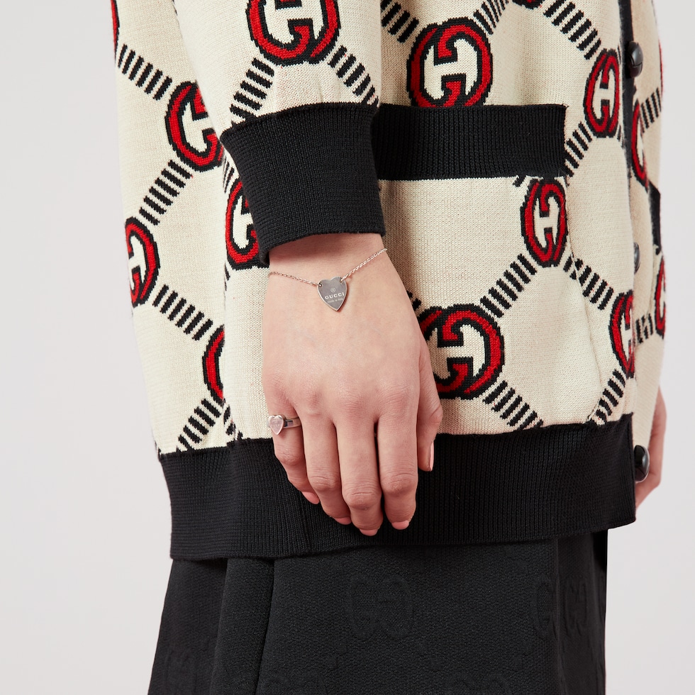 GUCCI トレードマーク ハート 付き リング ・スターリング