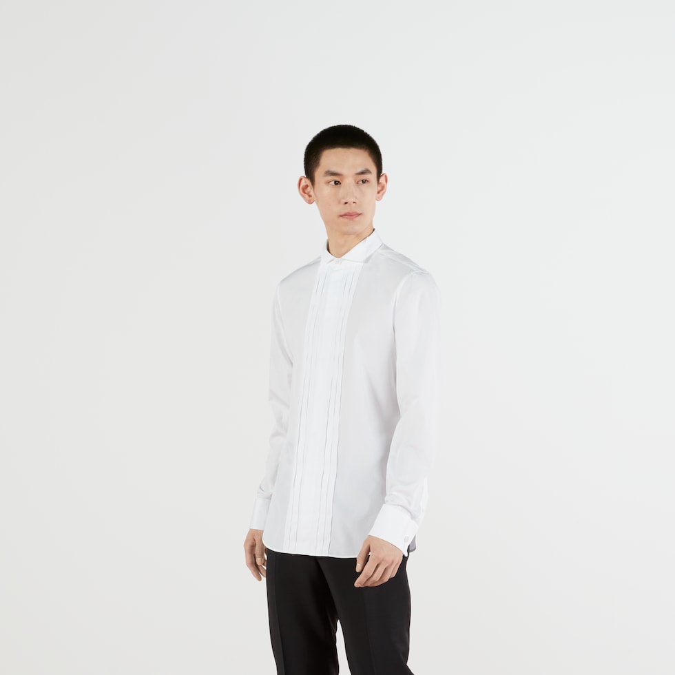 Sea Island cotton shirt in white | GUCCI® US