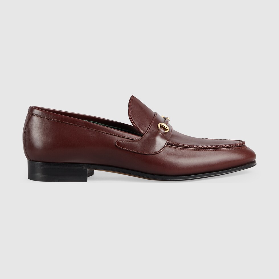 Red gucci cheap fur loafers
