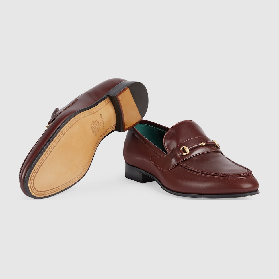 Mens gucci shop leather loafers
