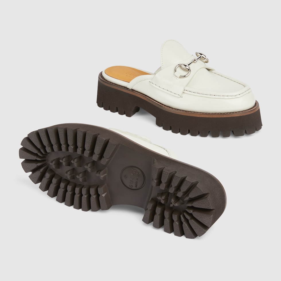 Gucci shop white mules