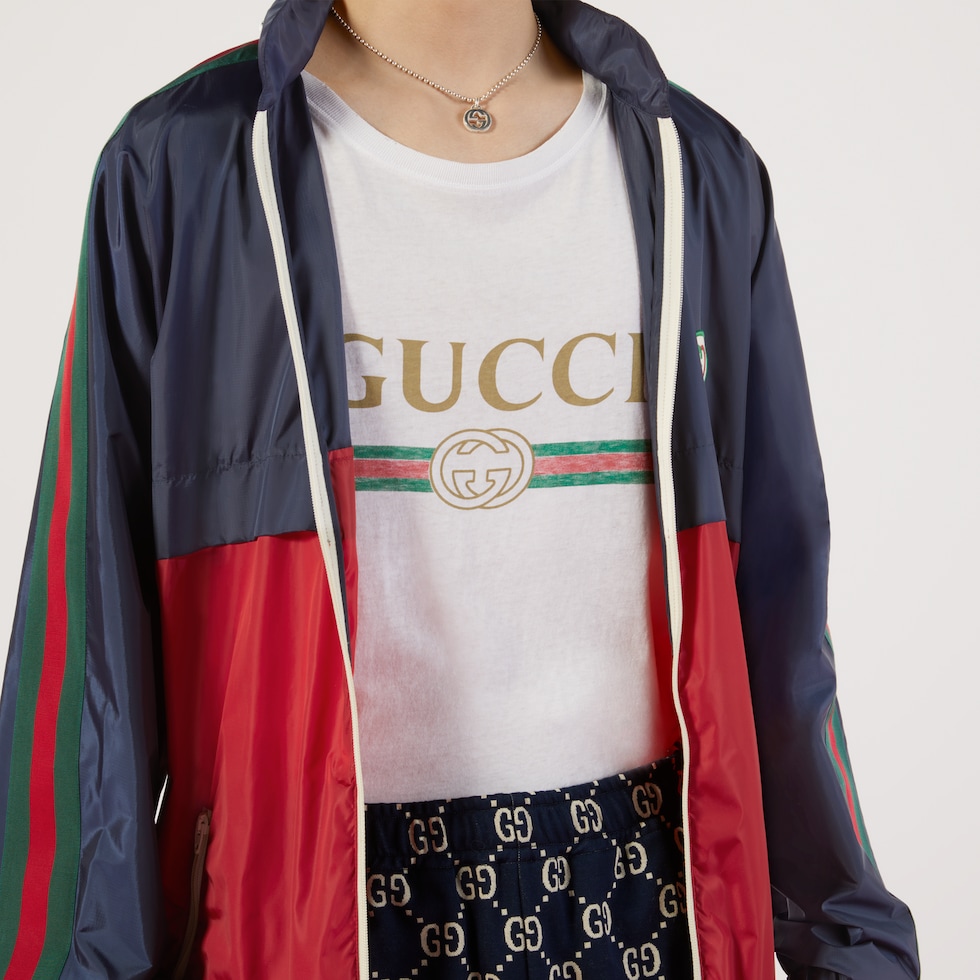 GUCCI ロゴ ウォッシュドオーバーサイズ Tシャツホワイト コットン